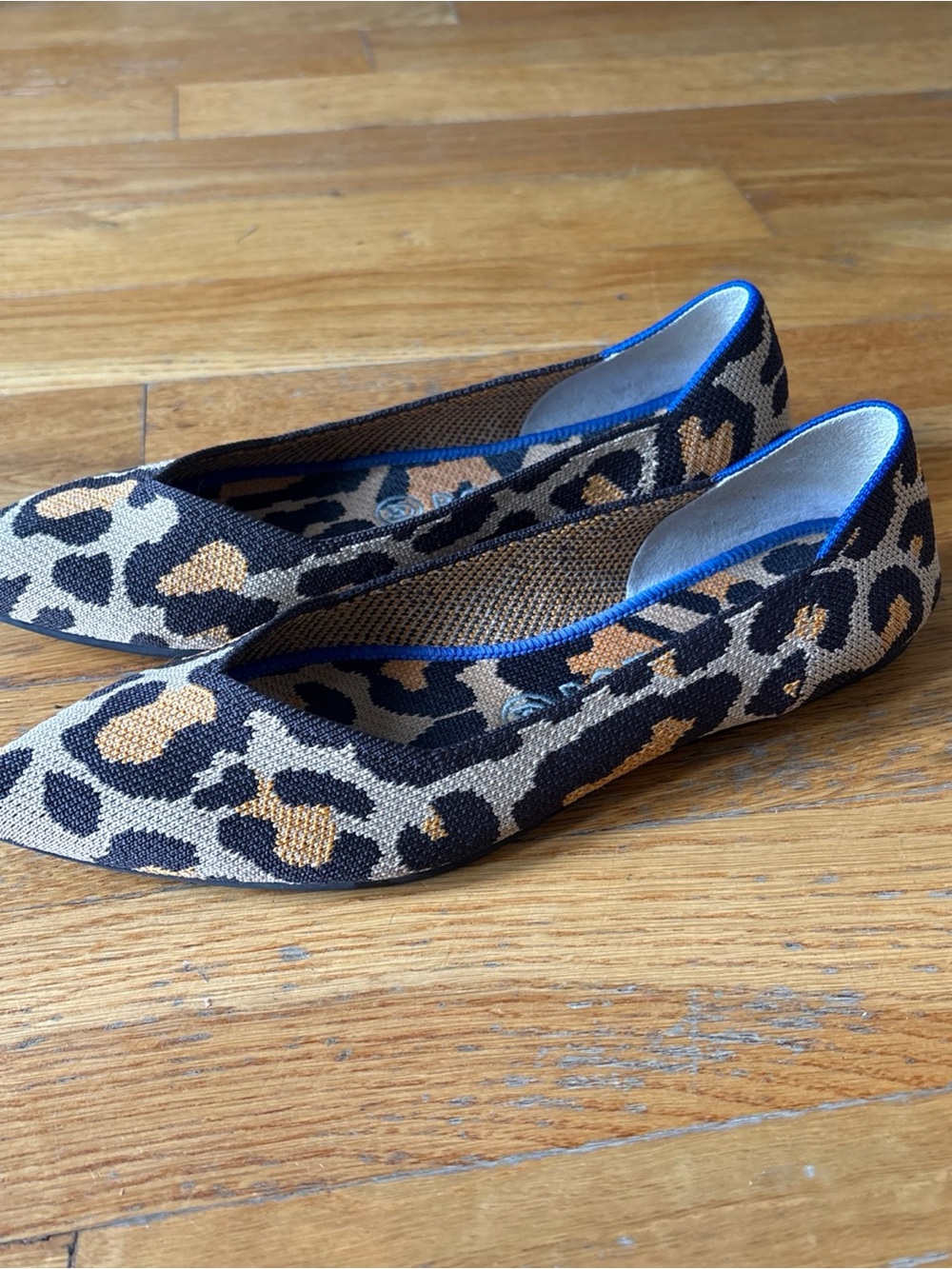 Rothy’s Leopard Print Pointed Toe Women’s Flats - Brown/Black